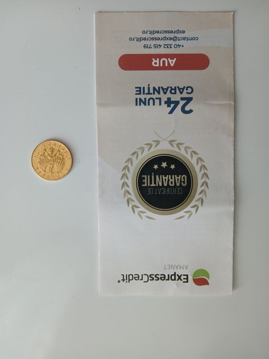 Moneda din Aur de 21.6 Karate