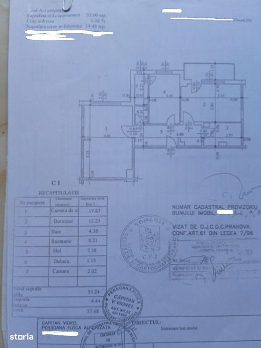 2 Camere Decomandat | Etaj 2 | 58 mp | Central