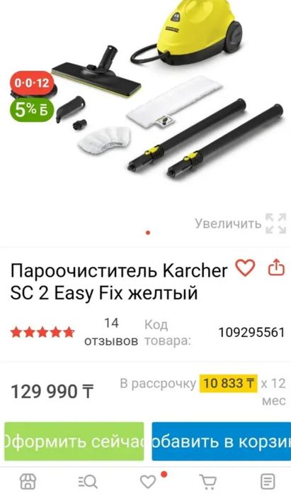 Пароочиститель Carcher SC2