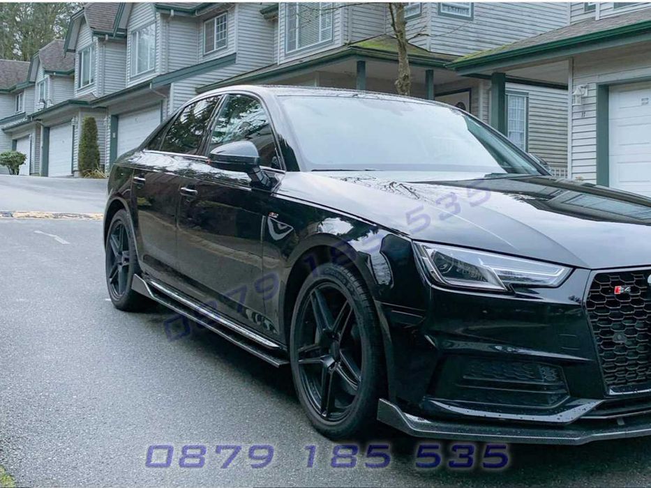 Универсални странични прагове броня тунинг лайсни черни карбон