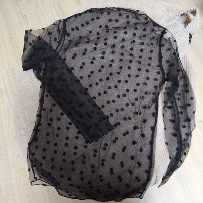 Maieu fashion KAROL/ Bluza neagră transparenta