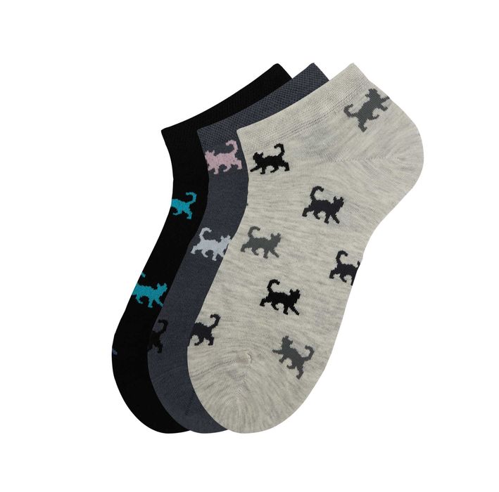 Комплект от 3 чифта дамски/детски терлици с десен на кученца