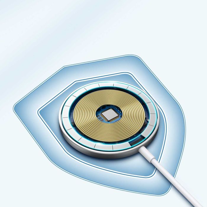 Choetech MagSafe индукционно зарядно + PD5005 adapter white