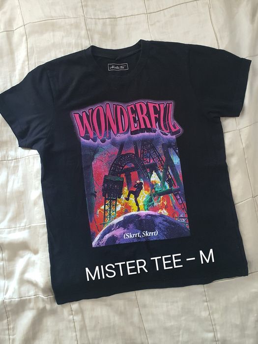 Mister Tee M Skrrt rap tricou negru graphic print Wonderful 100% bumbac streetwear