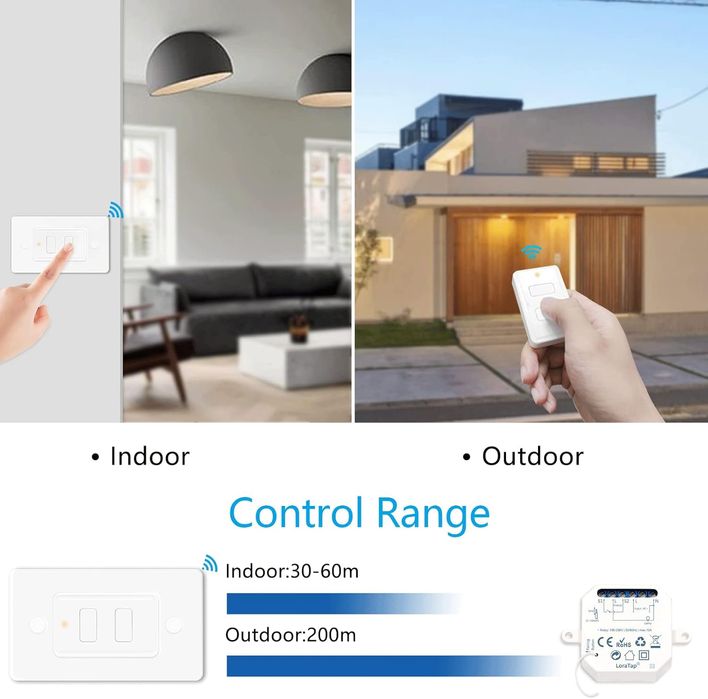 Безжичен ключ за осветление с два приемника