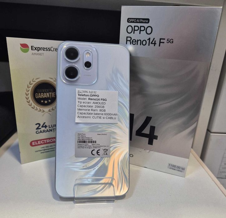 Telefon Oppo Reno14 F 5G (AG32 B27696.1) 2 ANI GARANTIE!