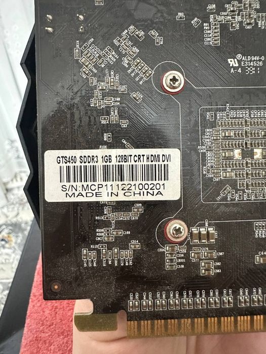 Видеокарта GTS 450 ddr3 1gb