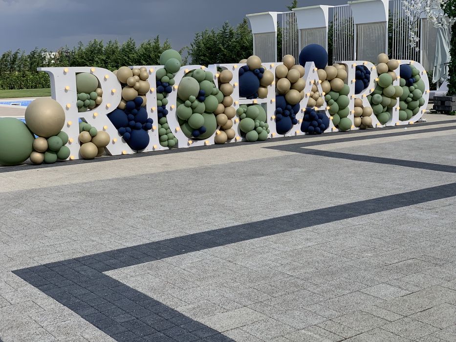 Litere Volumetrice luminoase - photo corner - nunta - botez