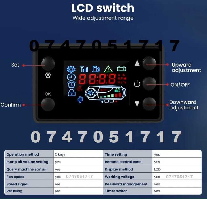 Webasto, Sirocou, Carcasa Metal, PAGER, Nou, 2kW, Garantie
