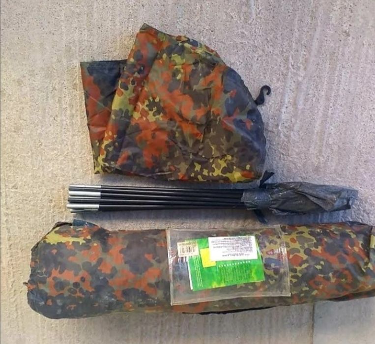 Cort camping ptr 2-3 persoane, impermeabil, cu husa, camuflaj