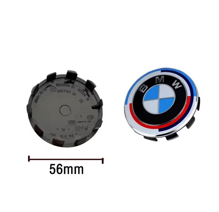 Capace fixe jante BMW 56mm 68mm Alb Albastru Negru Aniversar E60 E90 F01 F10 F30 F36 F15 F16 G05 G20 G30 G11 G12