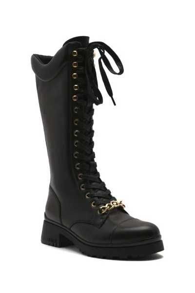 %ПРОМО%до 31.01!LIU JO № 38 – Дамски ботуши естествена кожа "BLACK & G