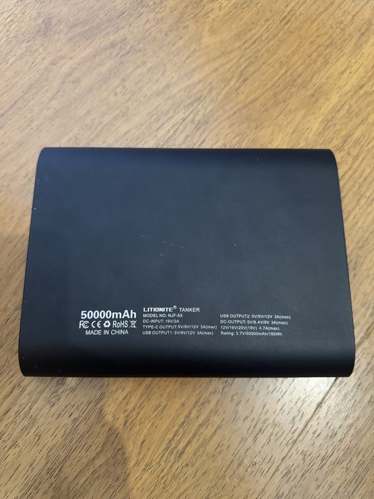 Powerbank / Baterie externă LITIONITE TANKER 50.000mAh – 185Wh – USB + USB-C + DC