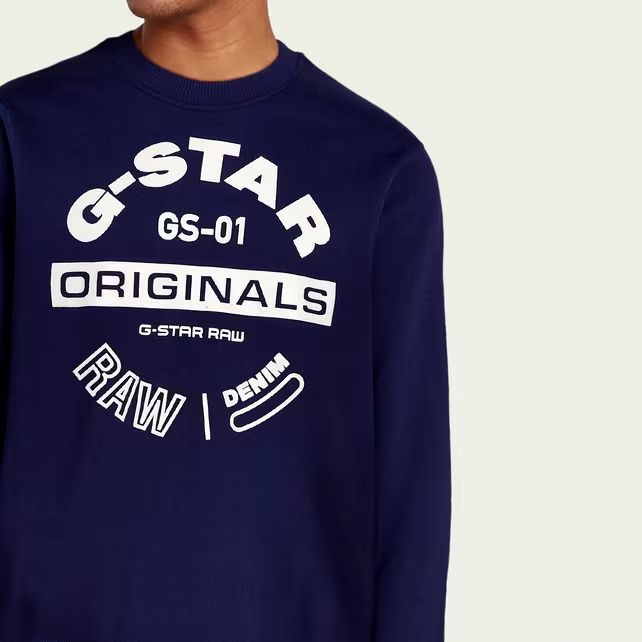 G-STAR RAW Sweatshirt оригинално горнище L памук син суичър горно