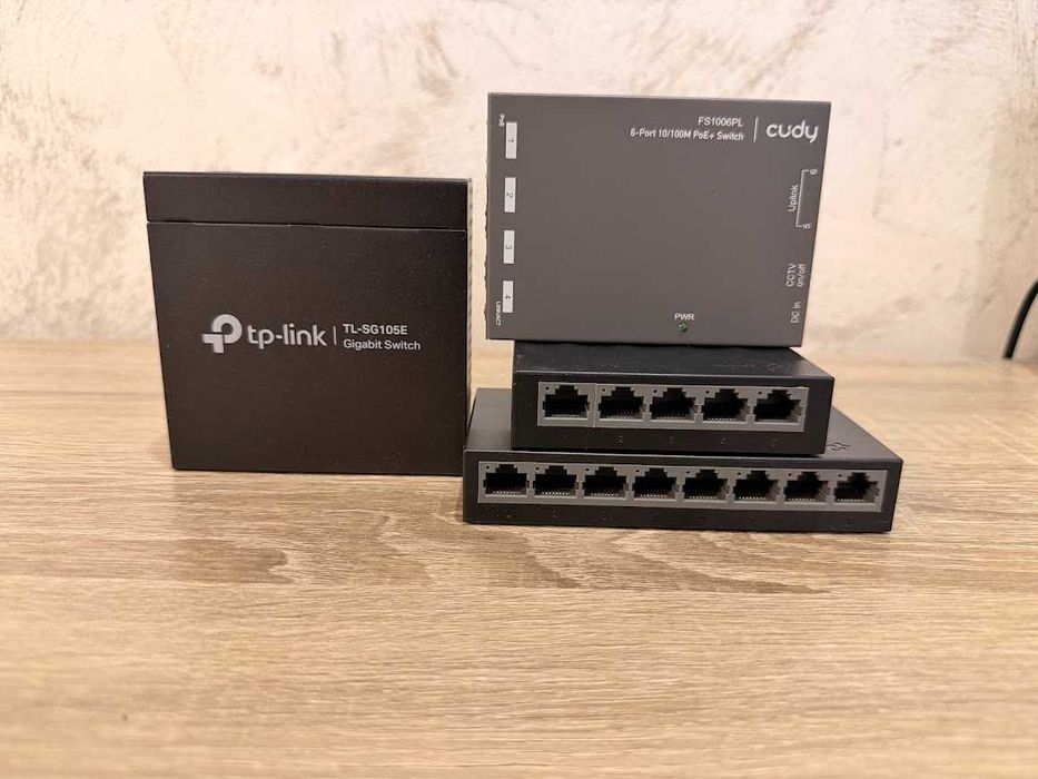 Pachet Switch-uri Gigabit TP-Link și Switch PoE Cudy