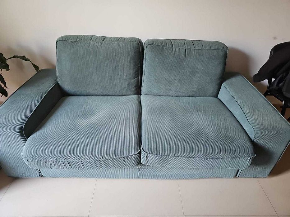 Canapea IKEA KIVIK 2 locuri – gri turcoaz – stare foarte bună