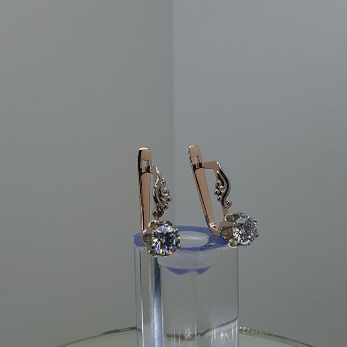 Ссср Львов ювелирный заводские серьги 583пробы 3.98грам