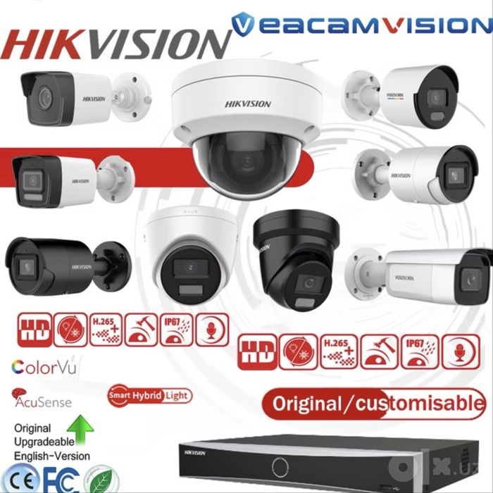 Har  xil turdagi Camera ustanovka qilamiz Ezviz,Hikvision