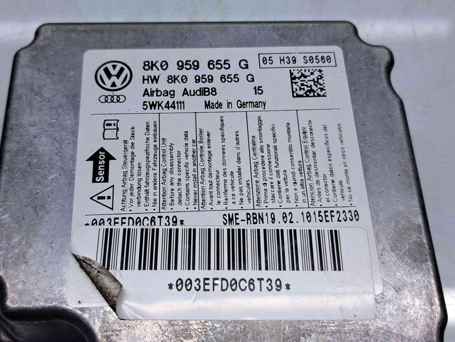 Calculator airbag  AUDI A5 (8T3) [Fabr 2007-2015] 8K0959655G 2.0 TDI C