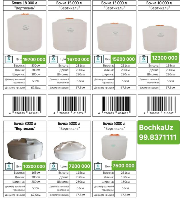 475 000 Bochka бочка емкость suv idish