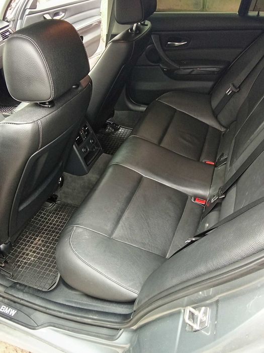 Черен кожен салон бмв е91