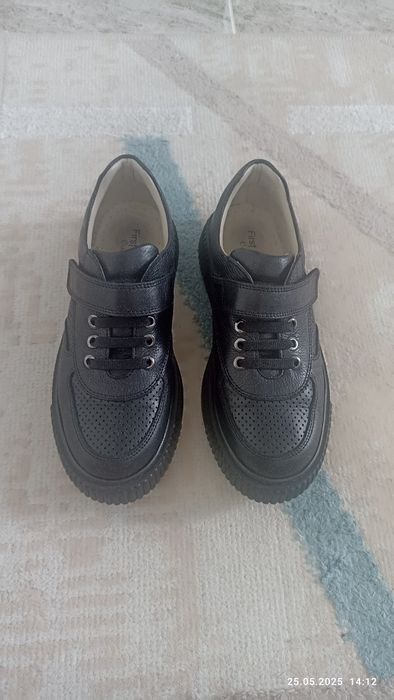 Туфли-кеды кожаные детские подростковые