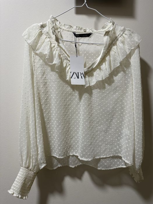 Чисто нова!! Дамска риза Zara с дантела