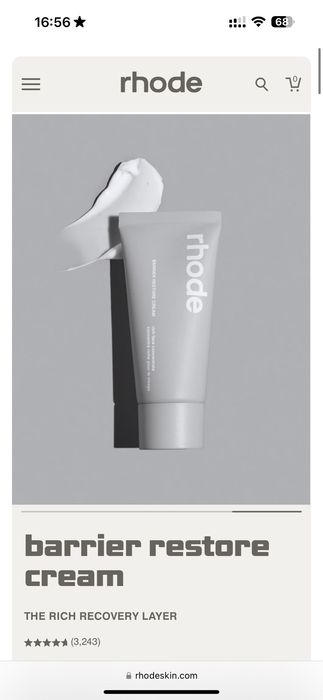Rhode barrier restore cream крем грижа за кожата Skin care Rhode