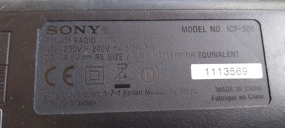 Aparat radio Sony Lifetec