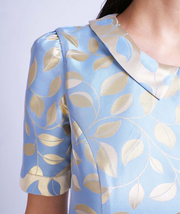 Rochie brocard matase naturala