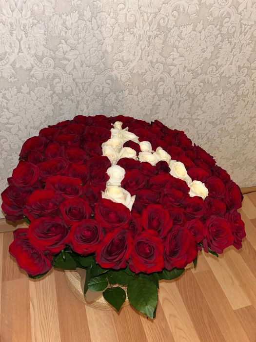 101 роза , свежие
