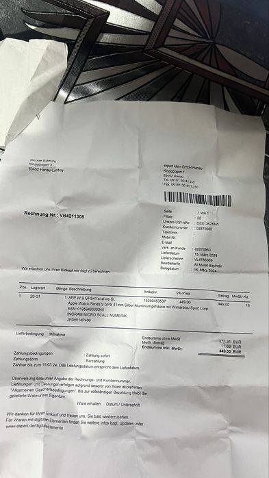 Vând Apple Watch seria 9