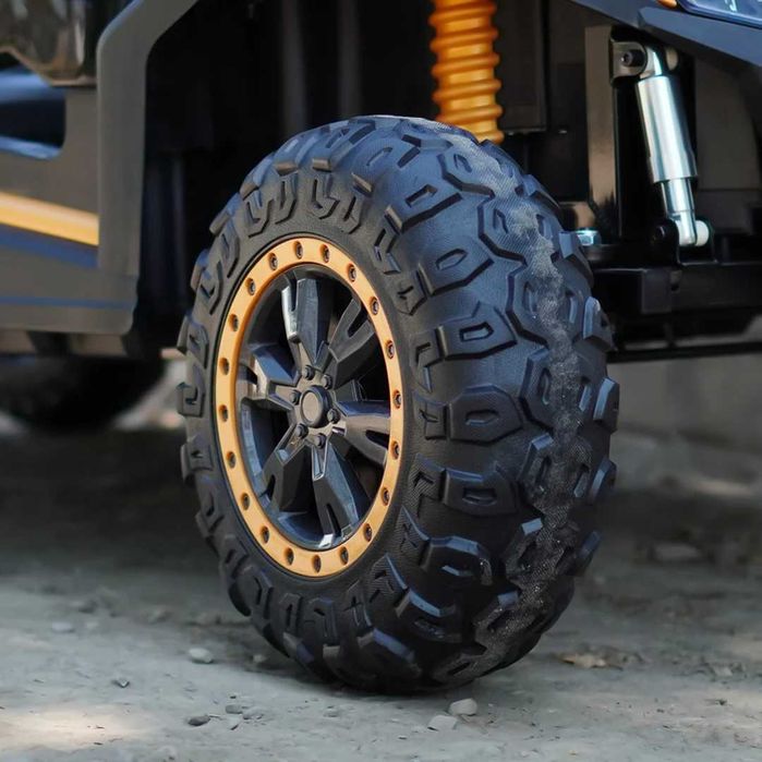 UTV electric cu 4 locuri, Kinderauto Racing 4x 150W 24V 14Ah gold