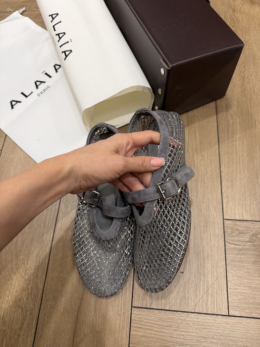 Балетки балерины Alaia в сетку