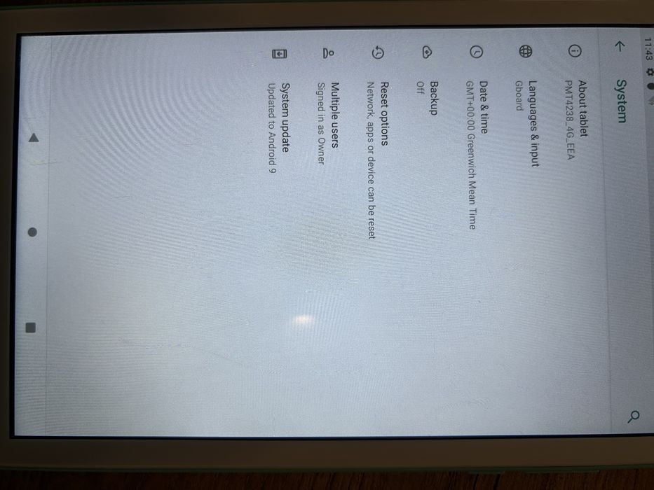 Таблет, използван с калъф