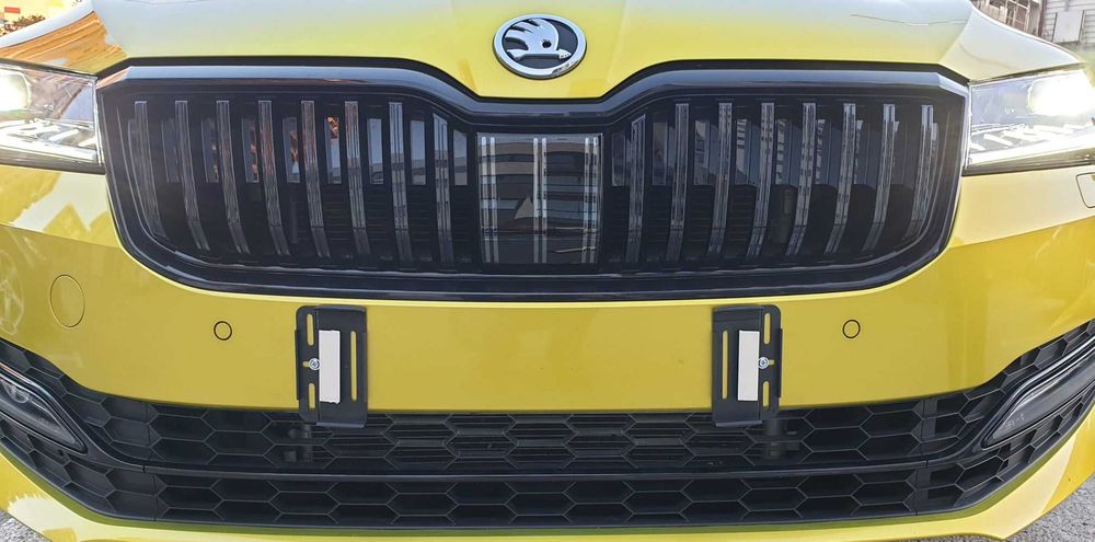 Suport numar inmatriculare auto fara rama/slim set fata/spate (NU 3D!)