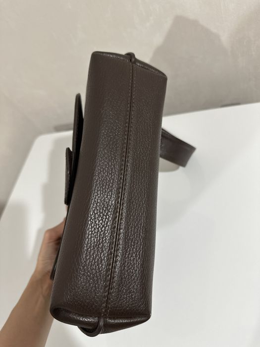 Сумка багет натуральная кожа