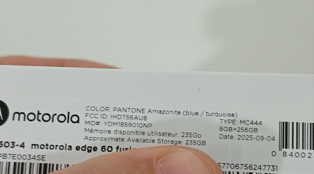 Motorola Edge 60 Fusion Turcoaz Amazonite 256 Gb / sigilat