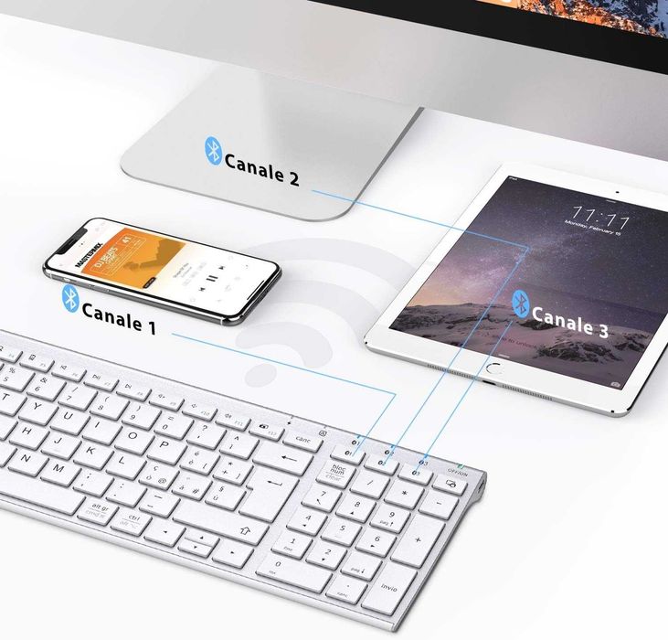Tastatura Bluetooth Multi-Device iClever - Reincarcabila - Slim - Noua