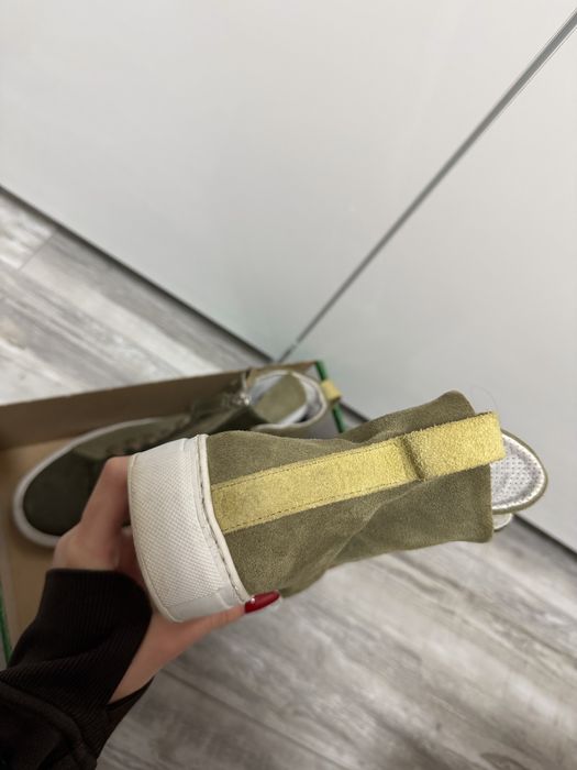 Кожени зелени кецове