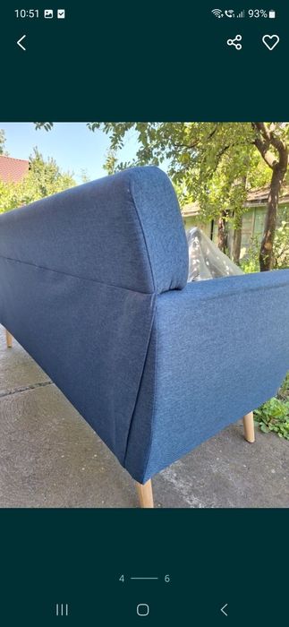 Canapea FIXA cu 3 locuri, tapițerie textilă, 172x70x82 cm