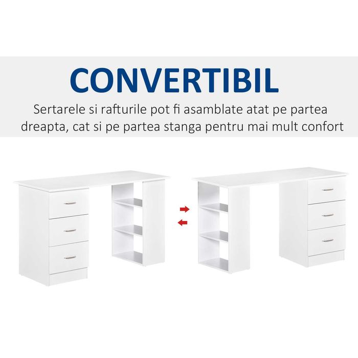 Birou Modern Alb , HOMCOM , x3 bucati disponibile