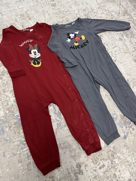 Salopete cu capse Mickey si Minnie 92cm