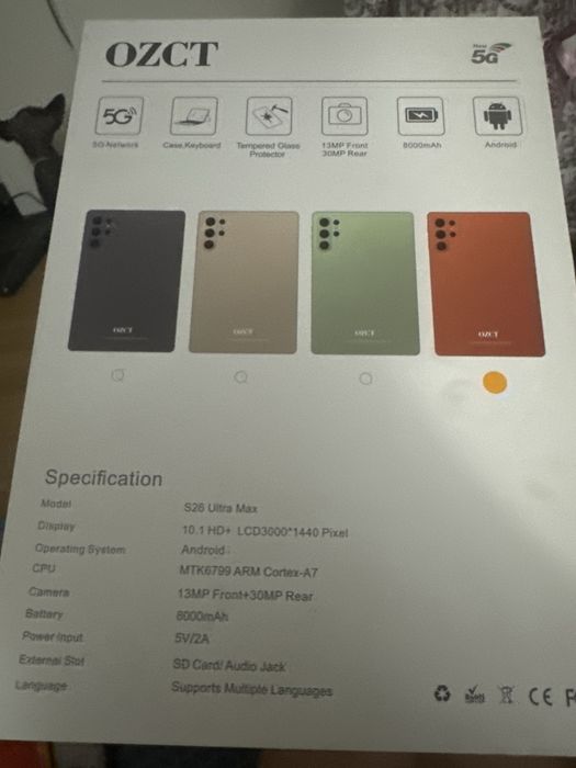 Планшет марка OZST модель s26 ultra max
