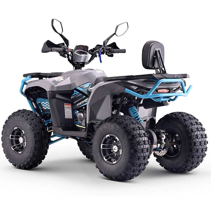 Atv 125cc MNR Troodon Deluxe 8" semi-automat 4T benzina gri/albastru
