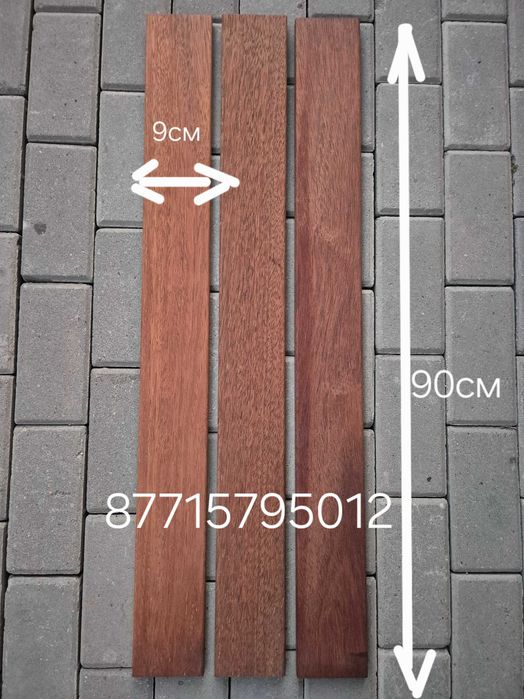 Доска паркетная не шпунтованная  MERBAU RED HARDWOOD