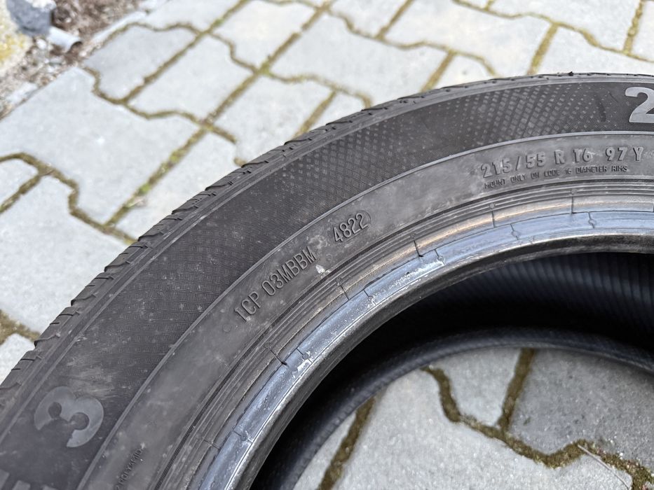 2бр. Летни Гуми С Борд 215/55R/16XL -SEMPERIT- DOT:1023+4822- 5,7мм.
