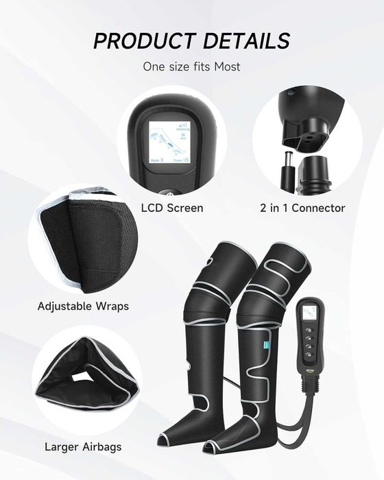 ALLJOY Масажор за крака за по- добро кръвообращение, лимфен дренаж