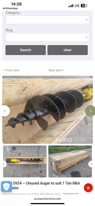 Vand accesorii pt miniexcavator