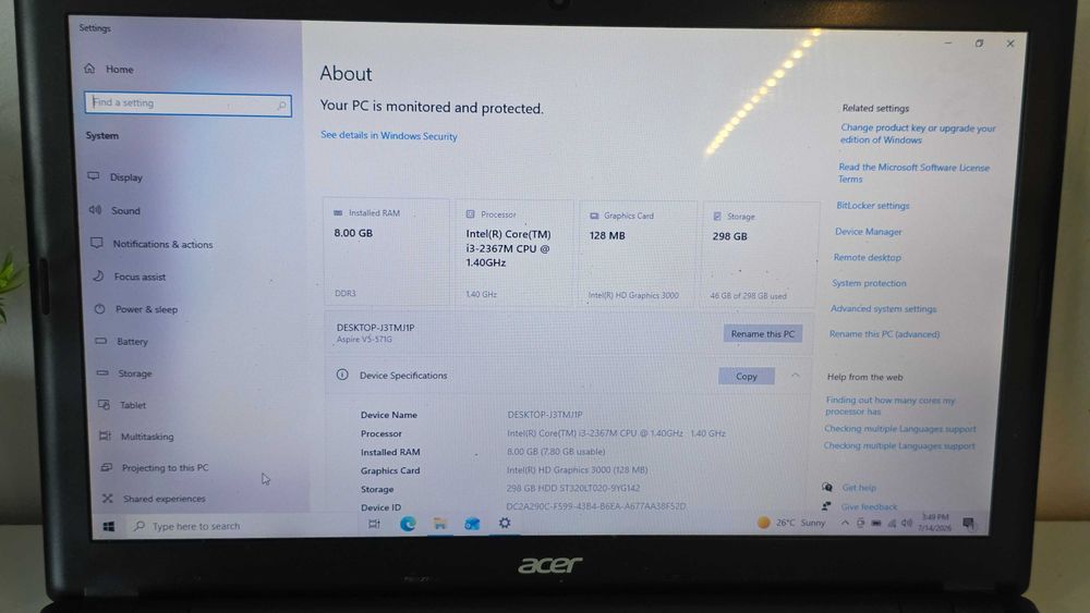 Laptop Acer V5-571